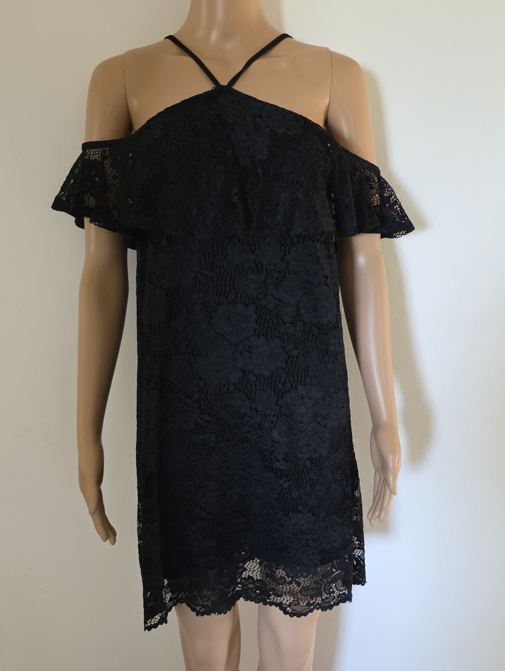 NWT Love Fire Elegant Black Lace Dress Size Small